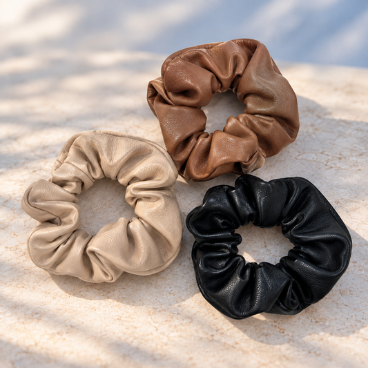 Scrunchie, 100% Lamb Leather