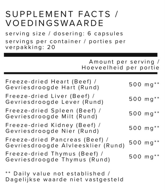 Organ Mix Supplement, Grass-Fed
