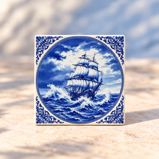 [Gratis gåva från 50 €] Sjömannen | Begränsad upplaga av magnetbrickan Delft Blue (nr 3)